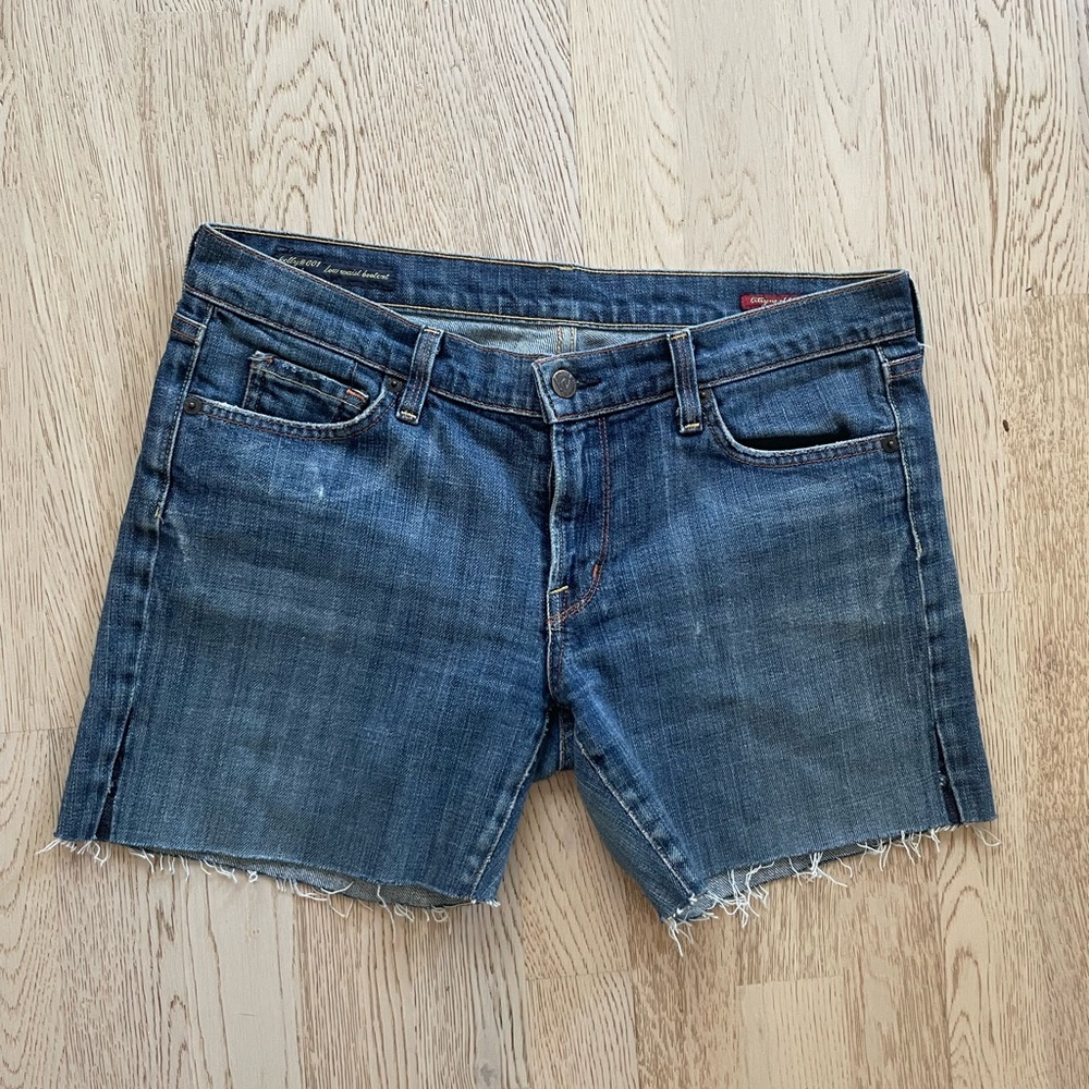 Citizens of Humanity Blue Denim low rise Shorts